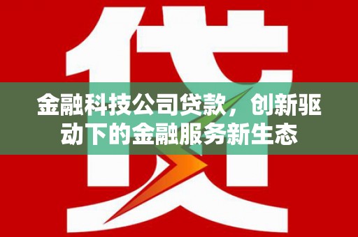 七台河金融科技公司贷款，创新驱动下的金融服务新生态