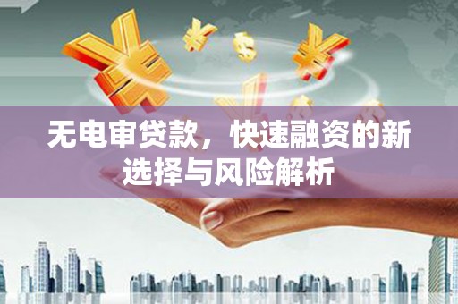 七台河无电审贷款，快速融资的新选择与风险解析