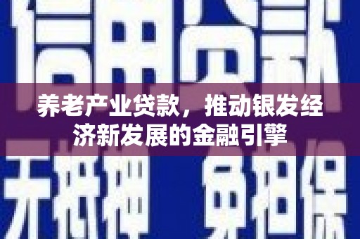 七台河养老产业贷款，推动银发经济新发展的金融引擎