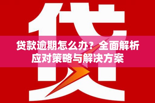 七台河贷款逾期怎么办？全面解析应对策略与解决方案
