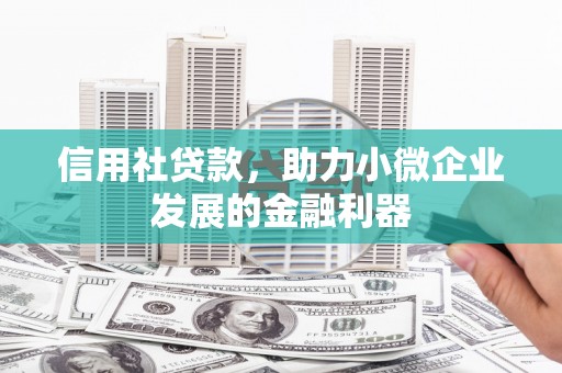 七台河信用社贷款，助力小微企业发展的金融利器